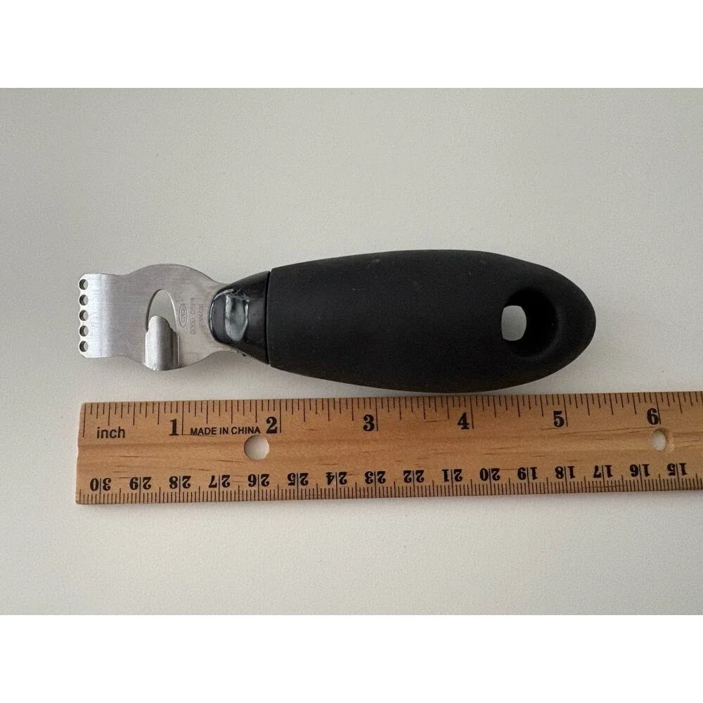 OXO Good Grips Stainless Streel Citrus Zester Black Rubber Handle Lemon Lime EUC